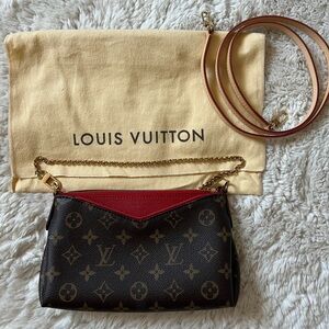LOUIS VUITTON - Monogram Pallas Clutch Cherry
